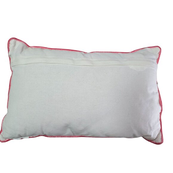 Holiday Christmas Flamingo throw Pillow With LED Lights Christmas Decor 20"x12" - Picture 4 of 8